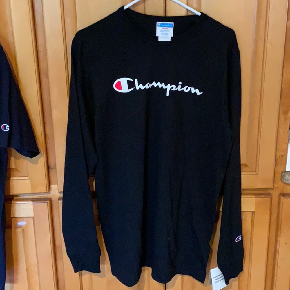 Black Champion Long-Sleeve Tee